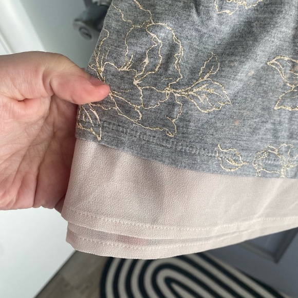 Grey Gold Floral WHBM Casual Shirt - Picture 7 of 8